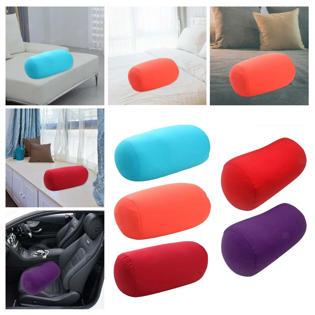 Cervical Body Support Yoga Massage Neck Cushion for Bed Sofa Car