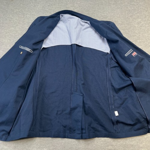 Vineyard Vines Blazer Mens XL Blue Linen Cotton Unstructured Jacket Three Button - Picture 10 of 16