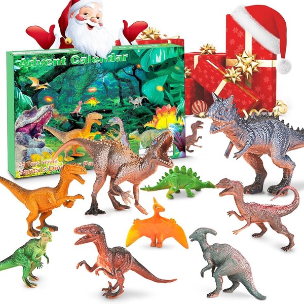Dinosaurier Adventskalender 2024 Weihnachten Geschenk FüR Kinder Jungen MäDchen-image