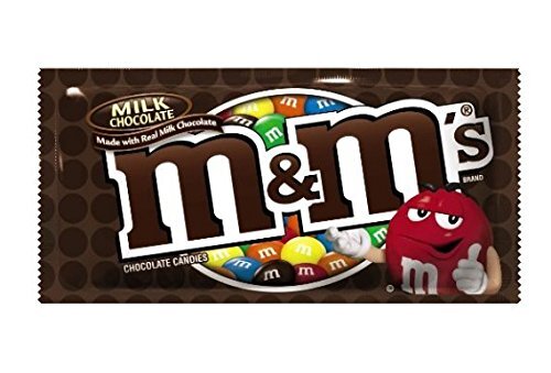 M&M's Chocolate Candies, Milk Chocolate, 1.69-Ounce Bags (Pack of