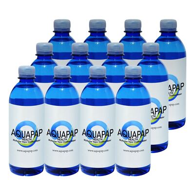 Aquapap Vapor Distilled CPAP Water 12 x16.9 Oz Bottles