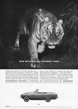 1964 Sunbeam Alpine Most Comfortable Sports Car Ever Tiger Vintage Print Ad