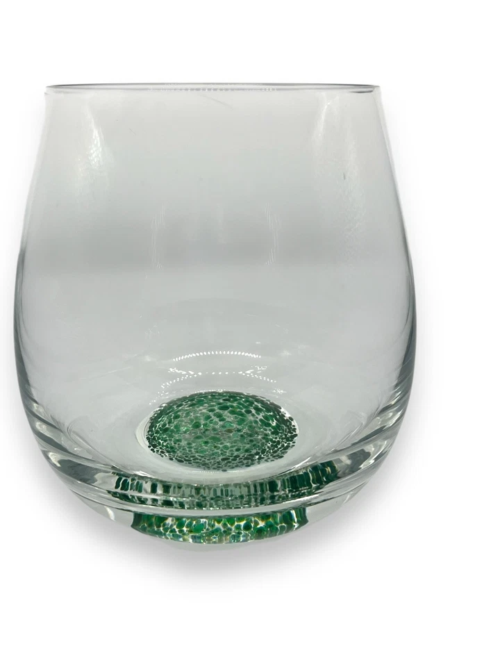 Vidrio soplado artesanal GREEN FRIT 4 copas de vino sin tallo/Roly Poly alta calidad Foto 3 de 4