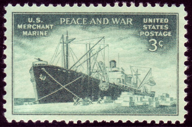 #939 MERCHANT MARINE. WHOLESALE LOT OF (10) MINT SINGLES F-VF NH!