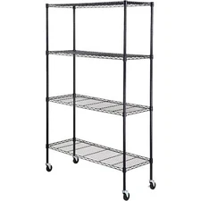 47.2" L x 17.7" W x 74" H Storage Shelving Unit with Wheels 4-Tier Adjustable