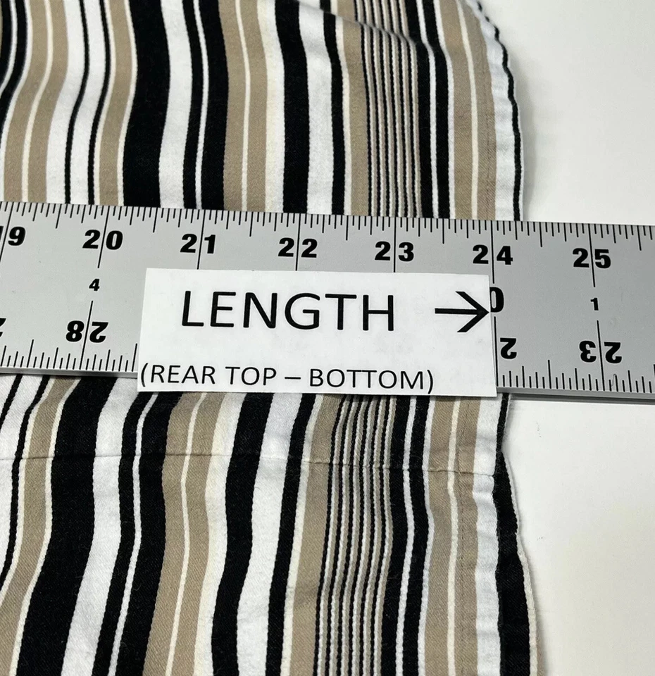 Camisa deportiva Geoffrey Beene para mujer mediana abotonada manga 3/4 multicolor a rayas Foto 4 de 4