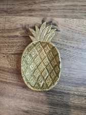 Gold Pineapple Trinket Dish