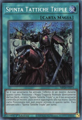 Yu Gi Oh ITA Rara Secreta MP24-IT073 Impulso Táctico Triple