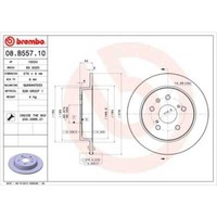 Brembo 2X Bremsscheibe Hinten 278 Voll FüR Suzuki SX4 Gy Ey Fiat Sedici