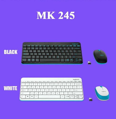 Logitech MK245 Wireless Keyboard + Mouse Combo Kit Compact Nano USB Receiver - Picture 2 of 13