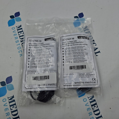 Smiths Med LVL 1 Extension Cable for Disposable Temp Probes REF C700-10 Set of 2