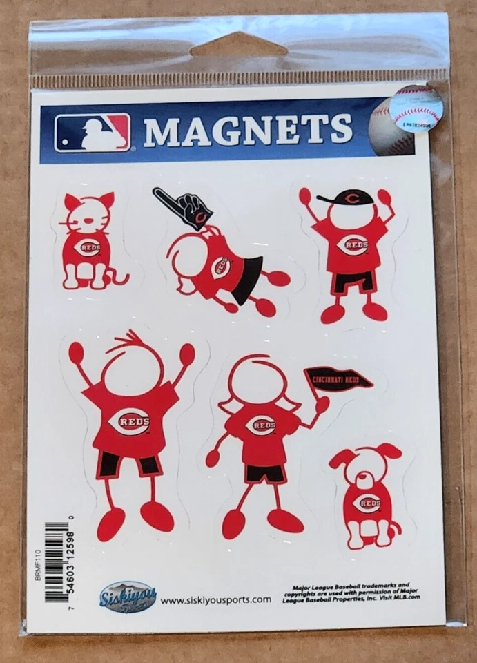 Cincinnati Reds Family Magnets (set of 6) MLB Licensed Baseball - Image 3 of 3