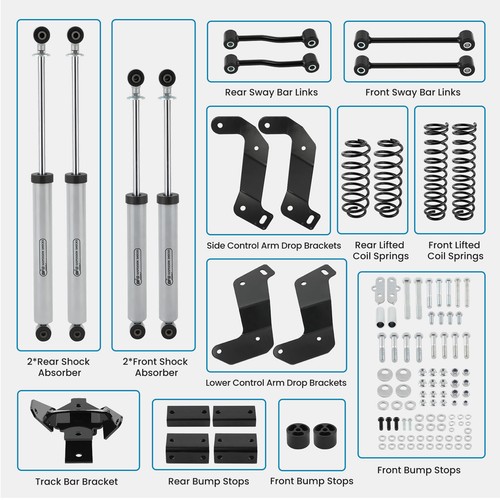3.5" Lift Kit W/ Shocks for Jeep Wrangler JL Unlimited 2018-2023 lift level kit - Picture 6 of 12