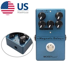 Mosky Magnetic Delay True Bypass Guitar Bass Effect Pedal Time Depth Rate Regen
