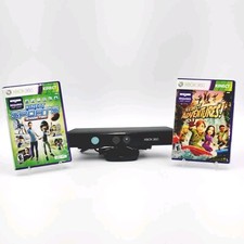 Microsoft Xbox 360 Kinect Sensor Bar 1414 With 2 Games Sports Adventures Bundle