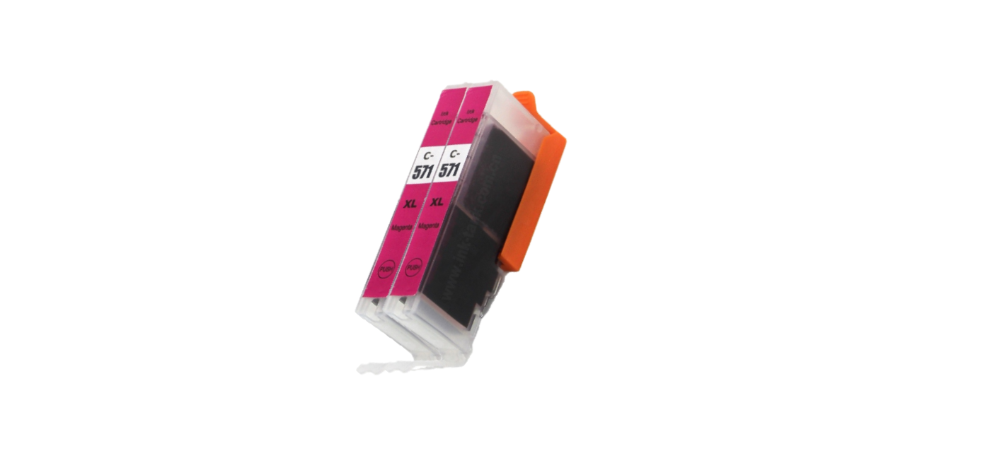 2 Cartouches D’encre Magenta C-571M Compatibles Canon PIXMA – 12ml – Pour MG5750, TS8050, Etc.