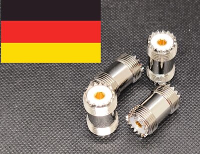 2 x UHF-Doppelkupplung UHF- Verbinder, Kupplung PL (SO239) Buchse / PL259 UHF