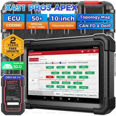 LAUNCH X431 PRO3 APEX PRO3S PRO5 OBD2 Diagnosegerät Profi BT Scanner ALLE SYSTEM