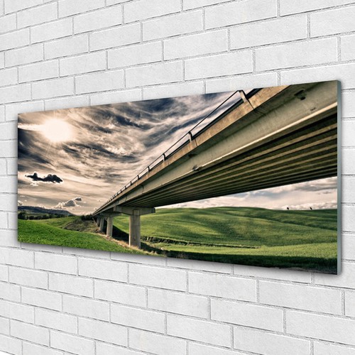 Tableau Mural Sous Verre Tulup 125x50 Cm – Paysage Mer Plage – Bleu Blanc