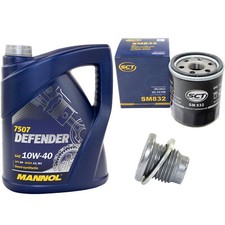 Motoröl Ölfilter SM832 10W40 5Liter + Ölablassschraube für Dacia Renault Clio