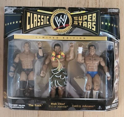 WWE Jakks Classic Superstars 3 Pack The Rock High Chief Maivia
