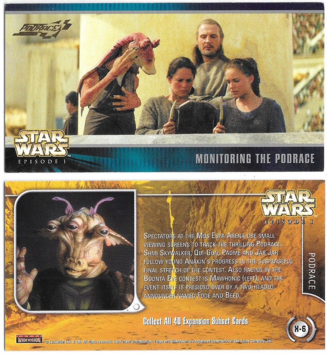 Star Wars Episode I Widevision Expansion Subset Cards Topps 1999 YOU CHOOSE CARD - Picture 7 of 38