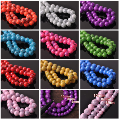 8mm Charms Round Glass Loose Spacer Beads for Jewelry Making Crafts 72pcs