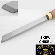 WOODTURNING SKEW CHISEL 3/4 19 MM - CROWN QUALITY  TOOLS GOUGE CHISEL