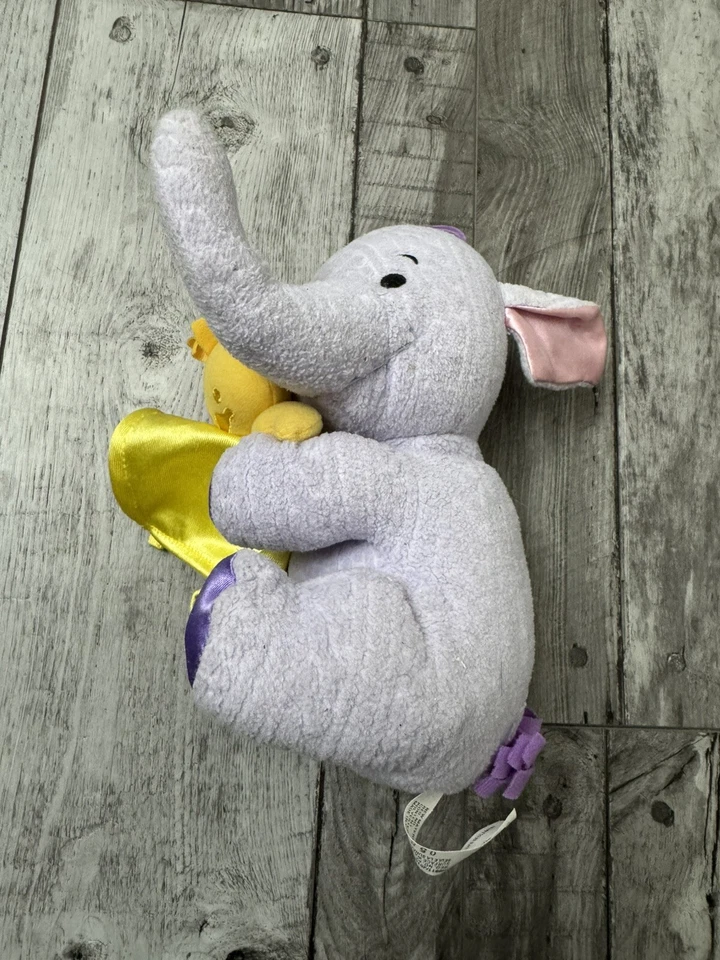Fisher Price Heffalump Lumpy Purple Elephant Plush Yellow Duck Blanket Vintage - Image 2 of 4