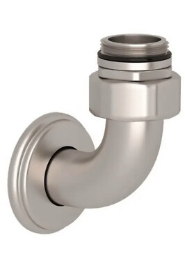 Perrin & Rowe U.5398 Exposed Thermostatic Valve Bottom Return Elbow Satin Nickel