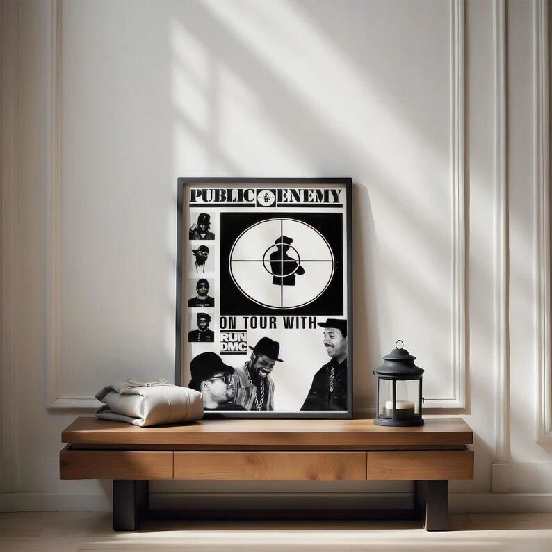 Public Enemy Poster, Run DMC Tour Poster, Hip Hop Art Poster, Rap Music Poster - Image 4 of 4