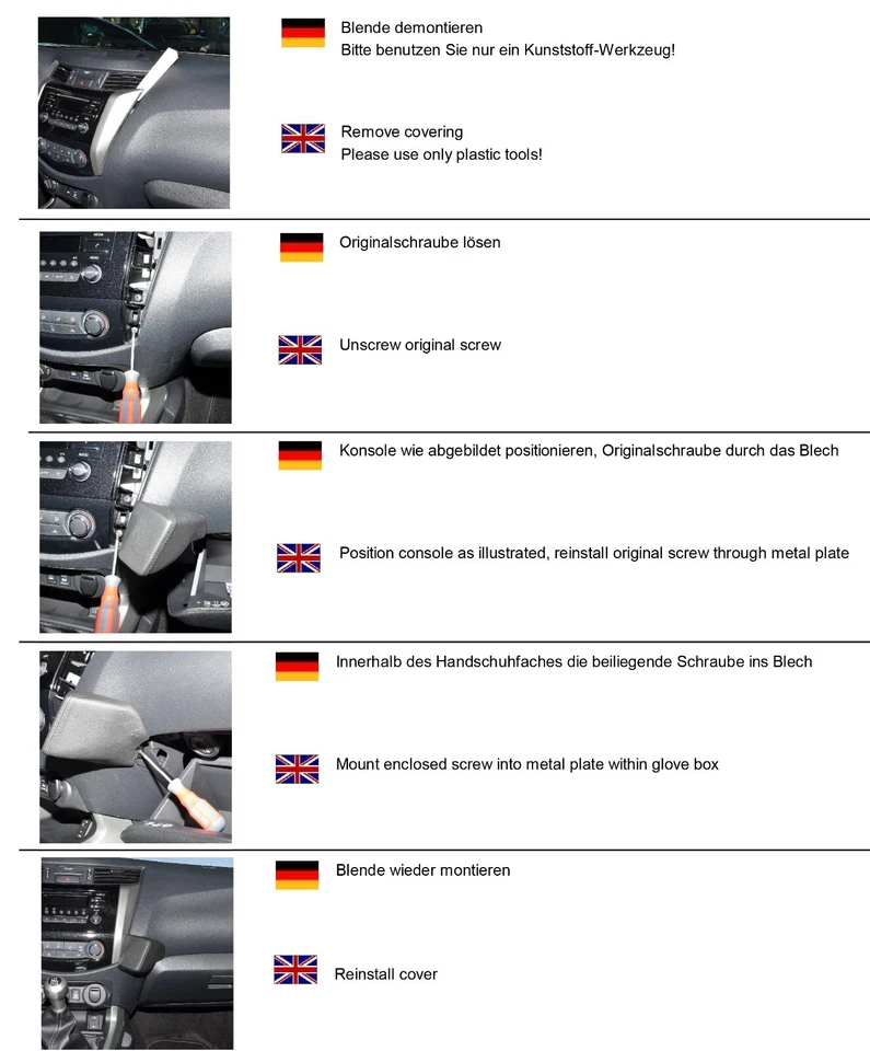 KUDA Téléphone Support 2315 Convient pour NISSAN Navara D23 à Partir De 2016 - Photo 4/4