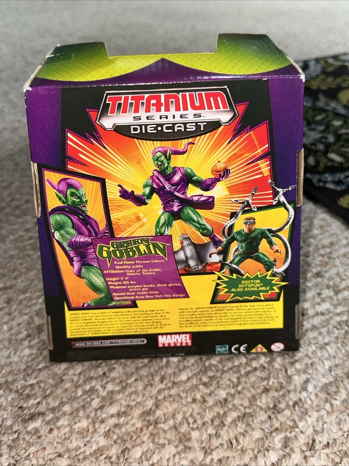 Marvel Titanium Series Die-Cast Green Goblin Action Figure Hasbro - Image 2 of 2