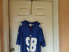 Reebok New York Giants Jessie Armstead Jersey #98 Blue Size L Nylon 