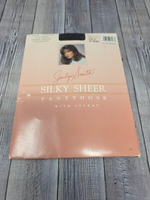 NEW Silky Sheer Light Panty Sandalfoot Jet Black Jaclyn Smith Pantyhose Size A