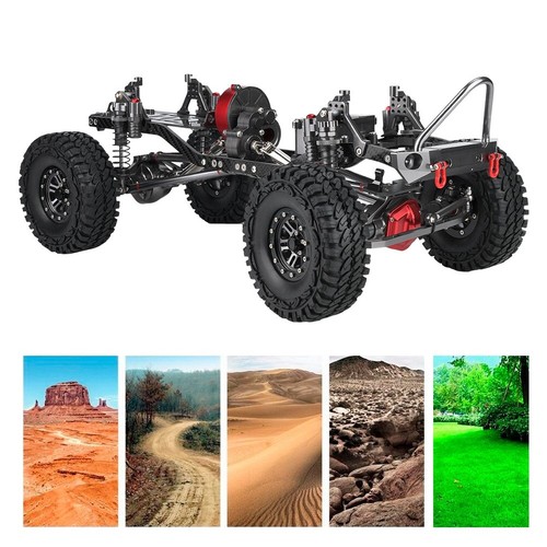 313mm Wheelbase Carbon Fiber Body Frame with Bumper for SCX10 RC