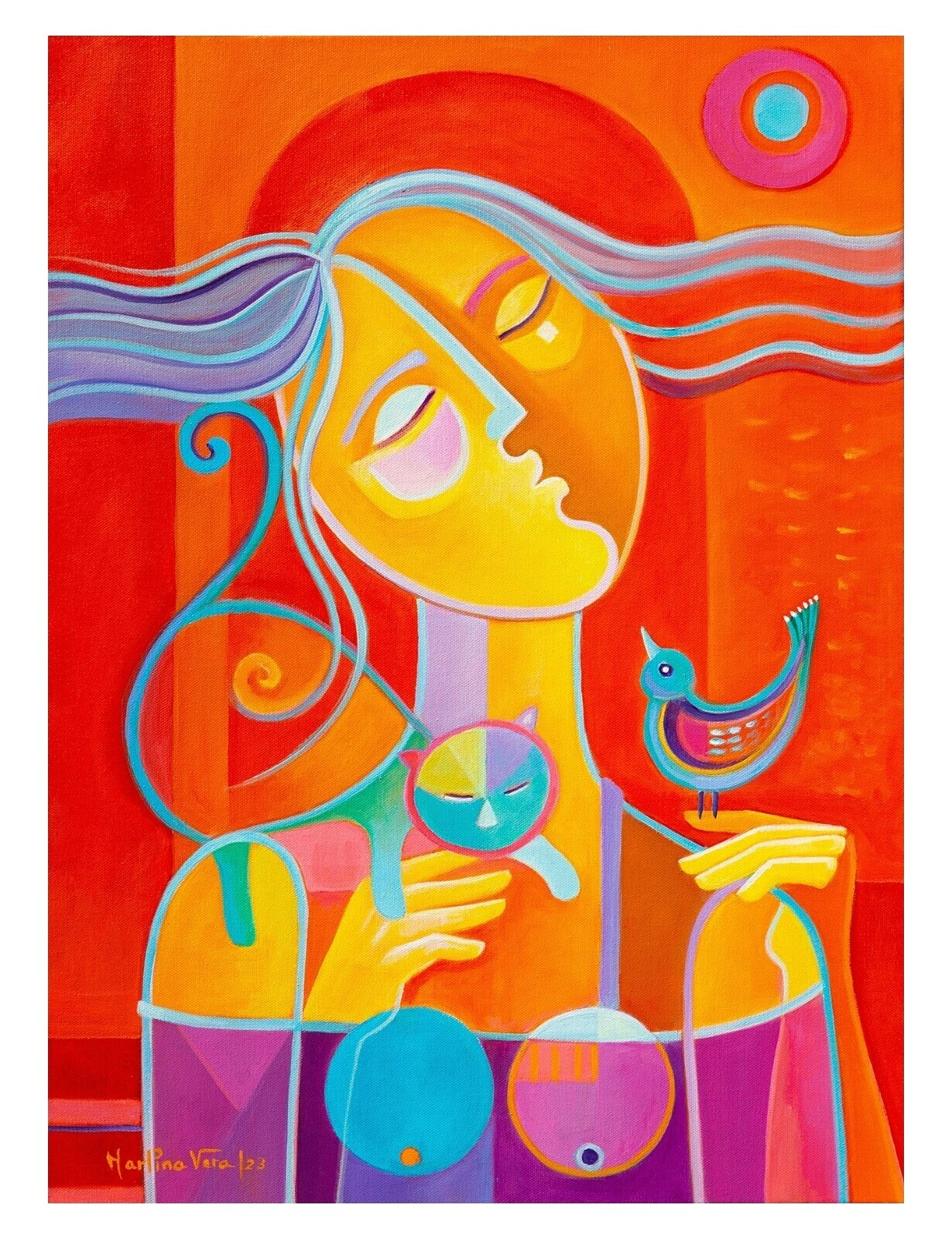 Expresionismo Papel Pájaros Arte Pinturas