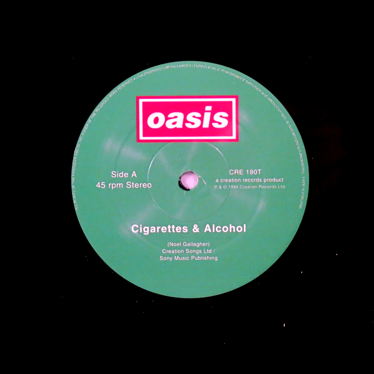 OASIS - Cigarettes & Alcohol 1994 UK 12