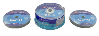 Verbatim CD-R Pack of 25 + 2 10 Packs Of Blank Recordable Disc 700 MB 52x 80min