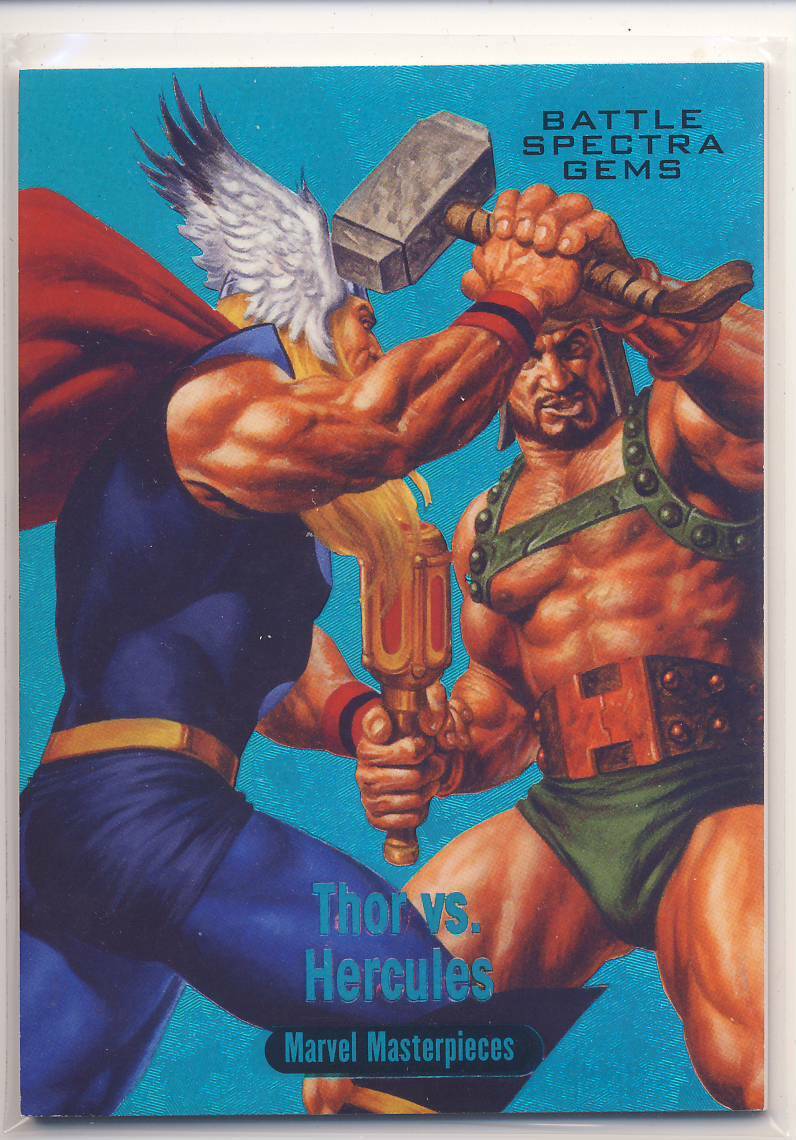 2016 Marvel Masterpieces Battle Spectra Gems Blue PMG BS-6 21/99 Thor Hercules