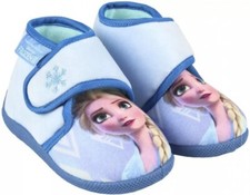 Disney Frozen Hausschuhe Eiskönigin Mädchen Schuhe mit Klettverschluss Gr. 23-26