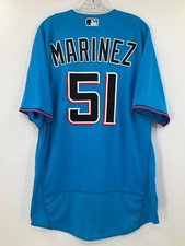 YNMANOL MARINEZ #51 MIAMI MARLINS NIKE GAME USED JERSEY SPRING TRAINING SIZE: 46
