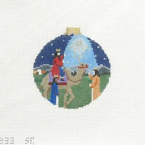 Susan Roberts Nativity 3 Kings Ornament Handpainted Needlepoint Canvas