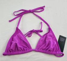 Wild Fable Juniors Hot Orchid Purple Unlined Triangle Bikini Top Size S 4-6