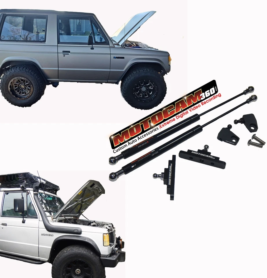 Kit de puntal capó Mitsubishi Montero Gen1 / Dodge Raider - por Motocam360 Foto 3 de 4