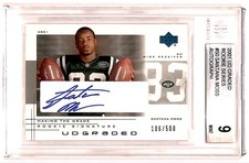 2001 UD Graded 106/500 Santana Moss Rookie Auto #50 BGS 9 BB2
