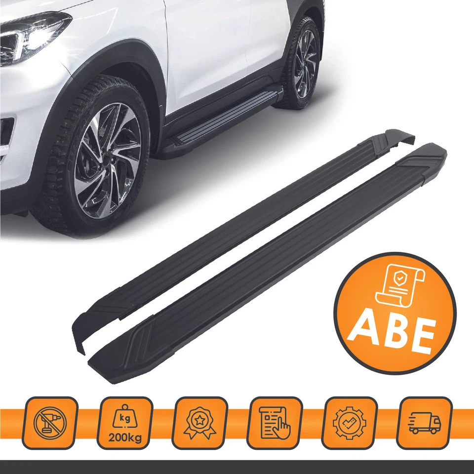 RIVAL Marche Pieds Aluminium Pour Opel Mokka/Mokka X 2012-2020 Basic Black - Photo 1/4