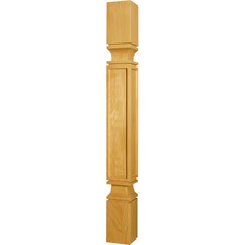 OSBORNE WOOD PRODUCTS 1745WO 36 x 3 1/2 Square Mission Island Leg in White Oak