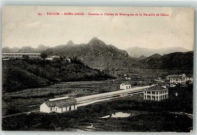 13962134 - Tonkin Dong Dang Kaserne u. Gebirgszug m. chinesischer Mauer