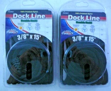Lot of 2 Boater Sports 52857 Stretch Dock Line 3/8" x 15'-New! [N]bin